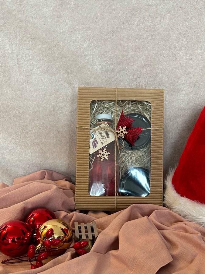 Vánoční balíček se sirupem (0,5l) a 2 ovocnými krémy s čokoládou (220g) 