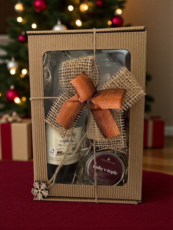 Vánoční balíček sirupů 1x 0,5L, 1x 0,23L a 1x svíčka